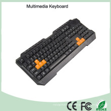 ABS Materials Wired Type Ergonomics Multimedia Computer Game Keyboard (KB-1688M-O)